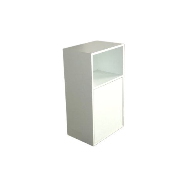 Beyaz Ahşap Kapaklı ve Raflı Desk Kiralama 90x50x35 - Image 2