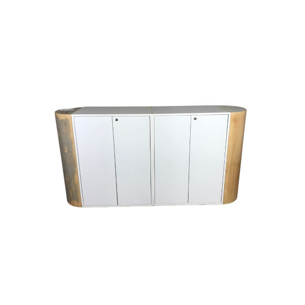 Beyaz Ahşap Radüslü Kapaklı Desk Kiralama 100x195x45 - Image 4